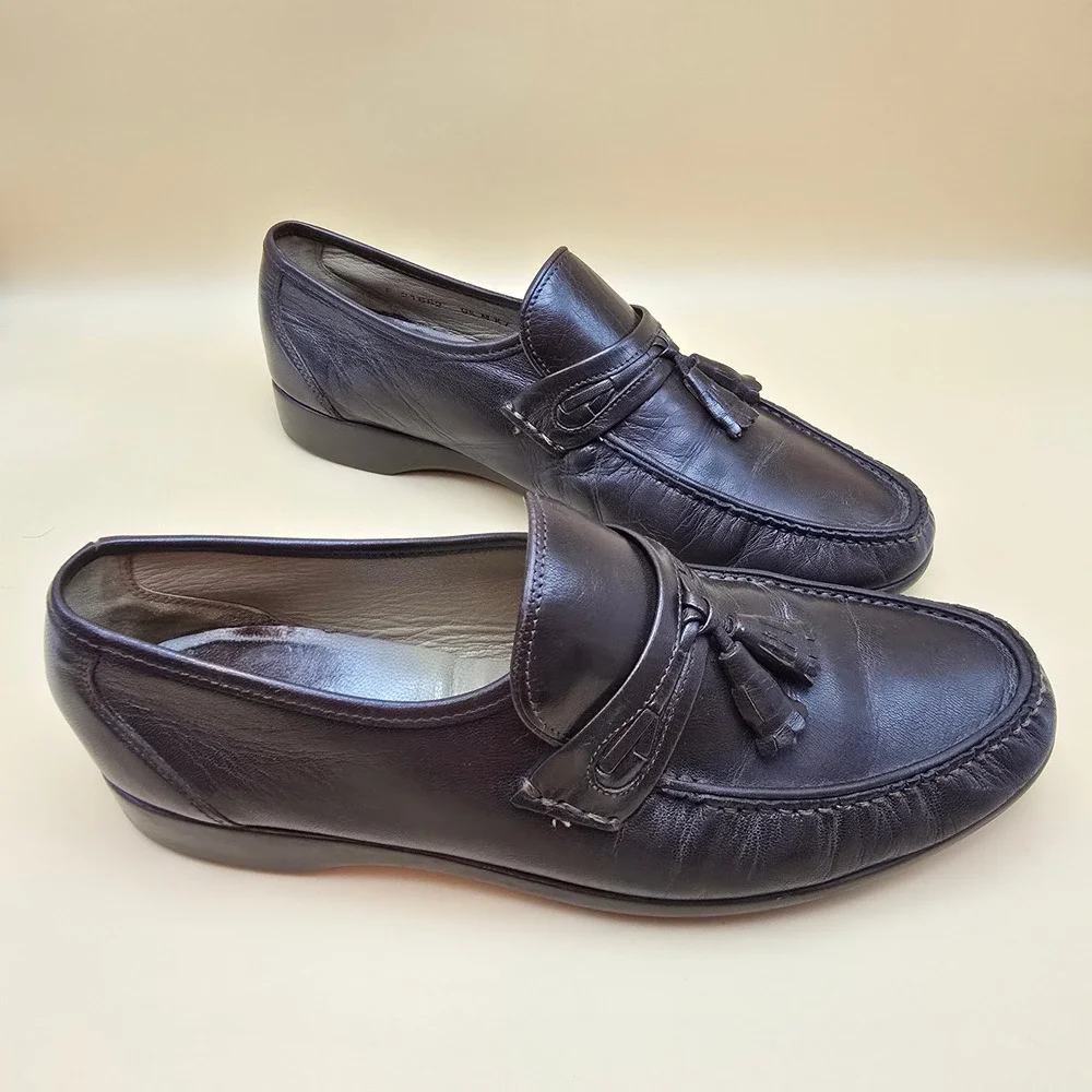 Nunn Bush Lites F21662 Mens Brown Leather Tassel Loafers Slip On Shoes 9.5 M‎